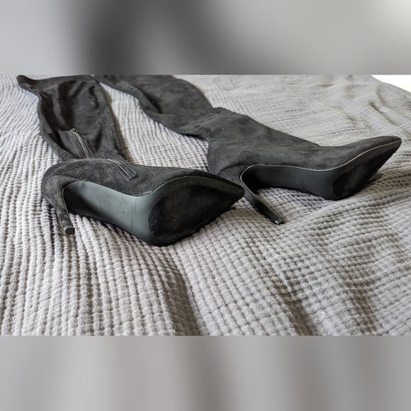 Pointy Toe Stiletto Thigh High Heel Boots - Picture 5 of 6